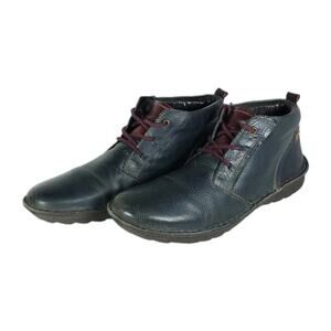 Pikolinos Santiago Men's EU41 US8 Navy Blue Leather Lace-Up Chukka Boots